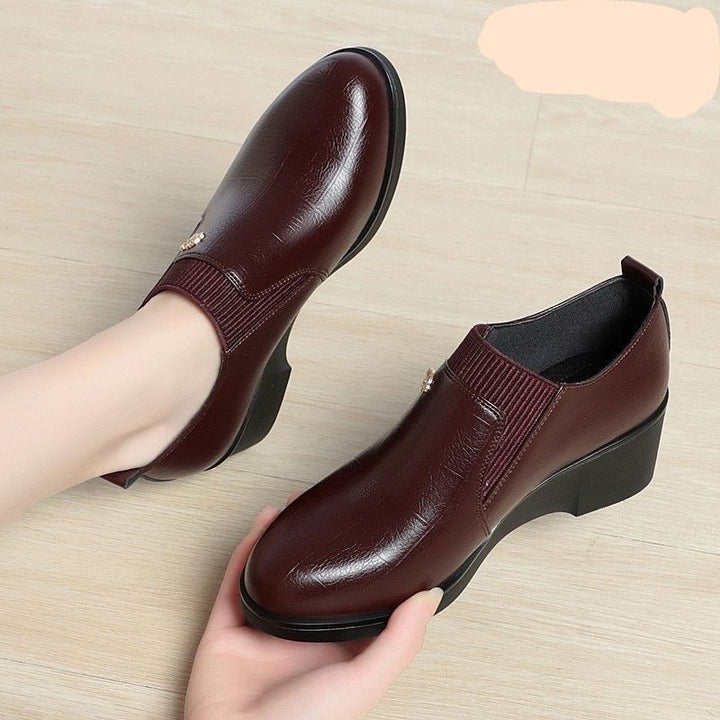 Elvira | Scarpe Eleganti in Pelle con Zeppa