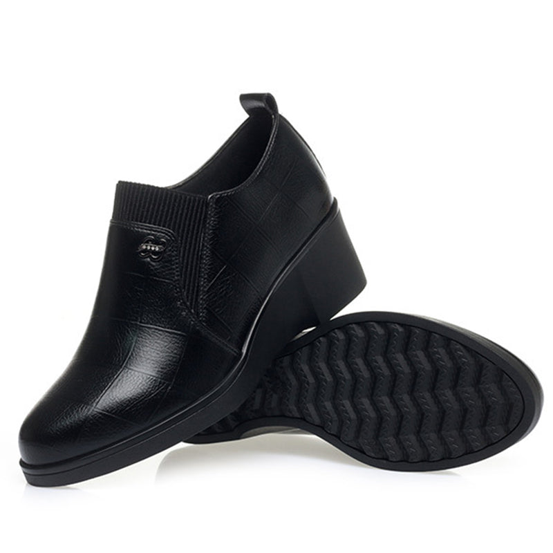 Elvira | Scarpe Eleganti in Pelle con Zeppa