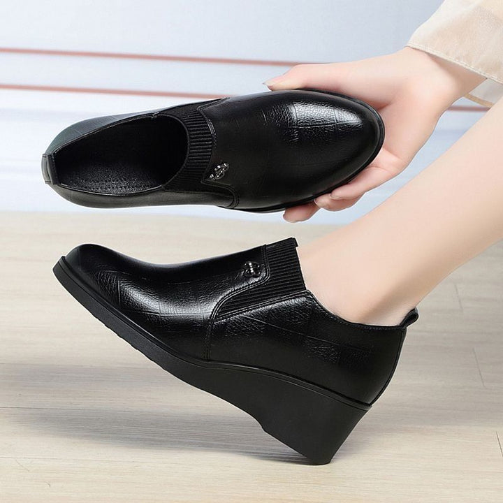 Elvira | Scarpe Eleganti in Pelle con Zeppa