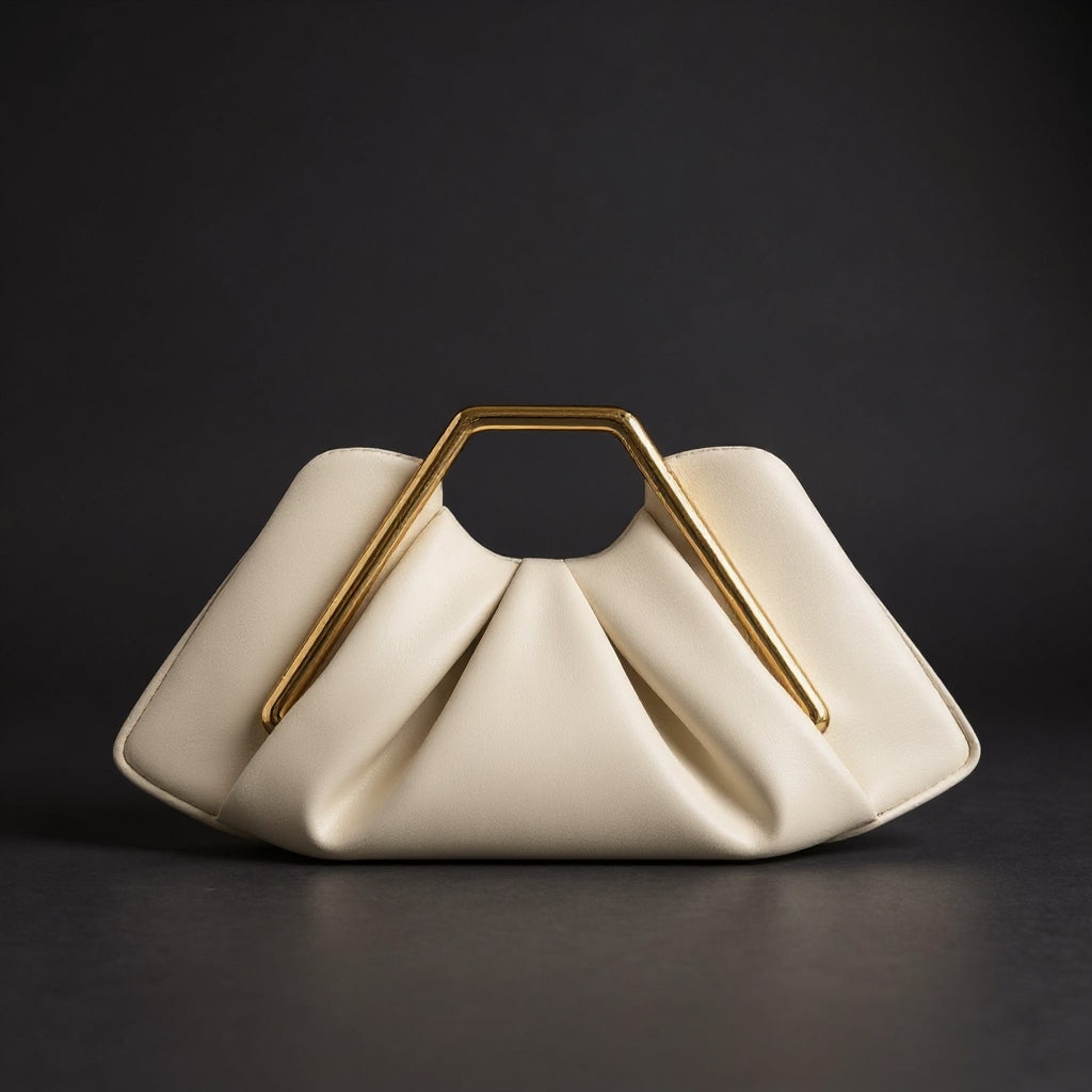 Aideen | Borsa Elegante con Manico Dorato