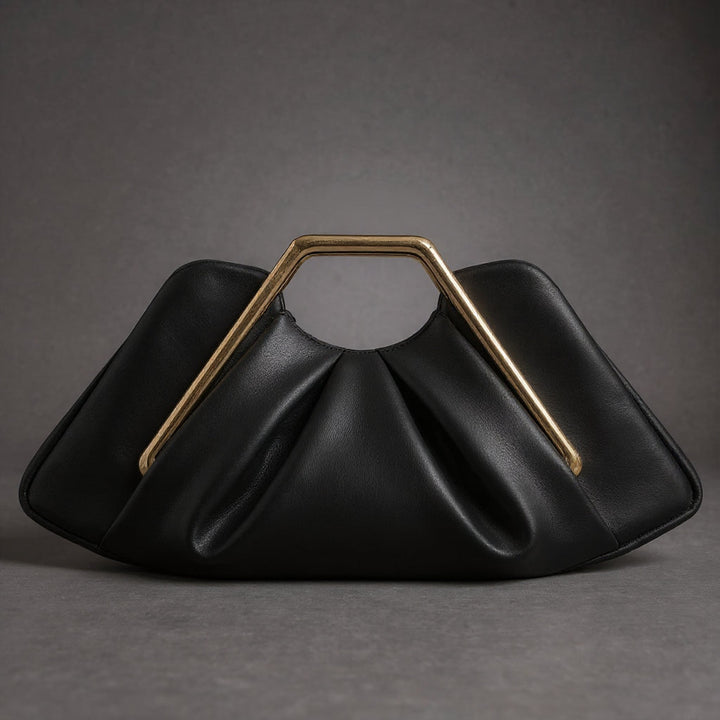 Aideen | Borsa Elegante con Manico Dorato