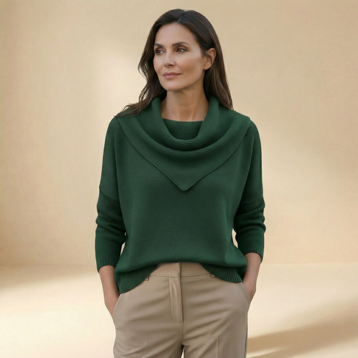 Liora | Maglia Calda con Colletto Morbido
